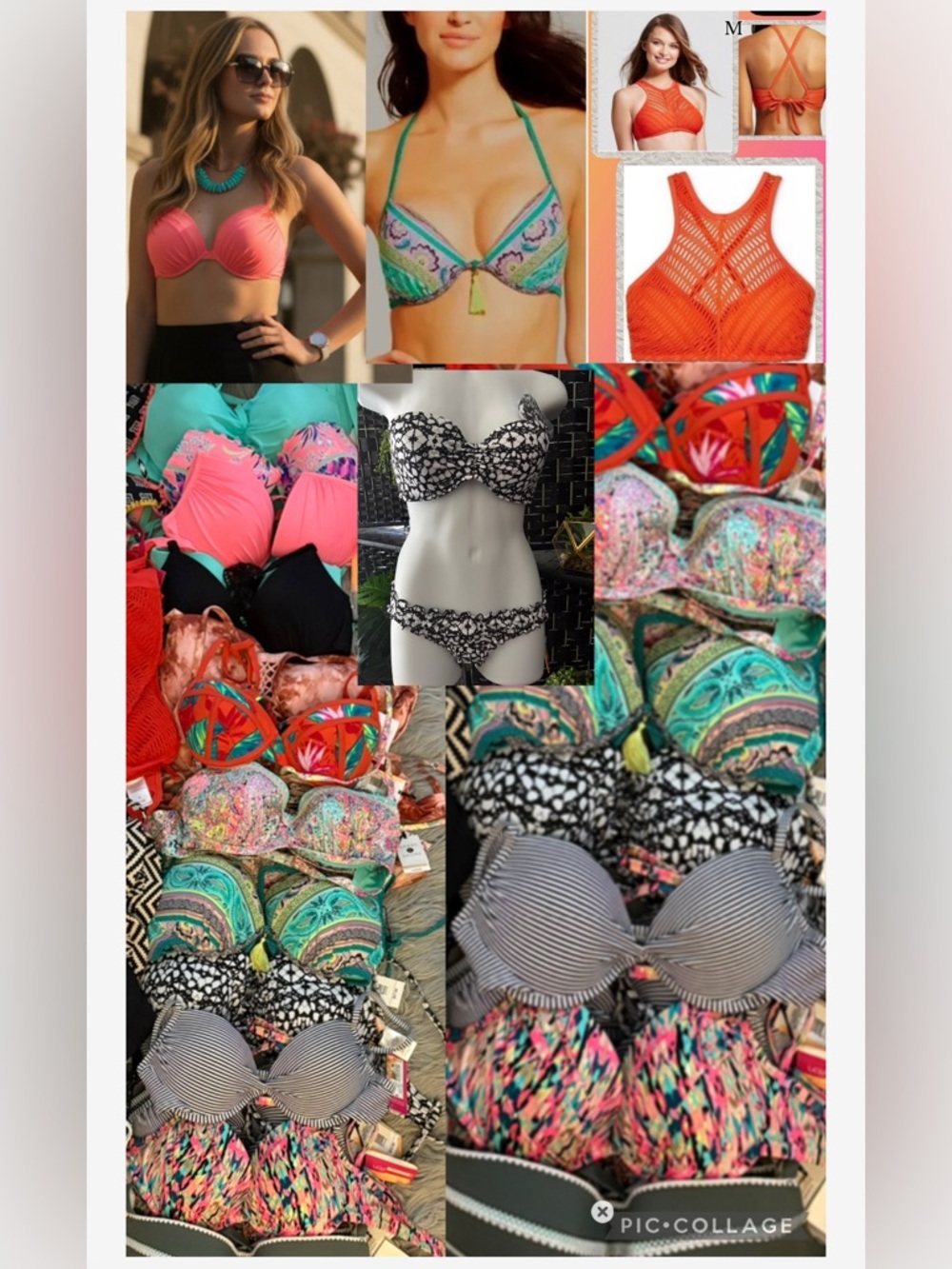 ($27.99) Tons of NWT Bikini TOPs SALE $13 each! MSG bellow size/Color or Random